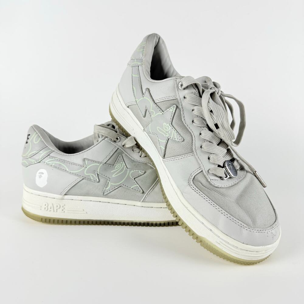 A Bathing Ape BAPE Sta #1 M2 Gray Sneakers Low Men's US 9 / UK 8